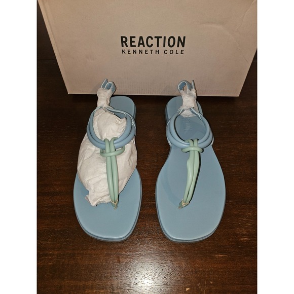 Kenneth Cole Reaction Women's Warren Slip-on Flat Sandals - Blue Multi Size 5.5 - Picture 3 of 10